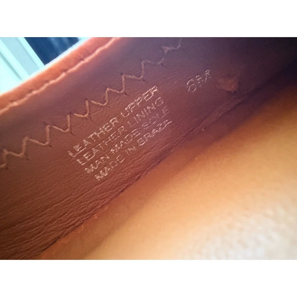 Tory Burch Tan Pebbled Leather Peep Toe Wedge Pumps - Size 6M  Classic Tory